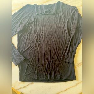 Athleta cold shouldered cotton turtleneck size L